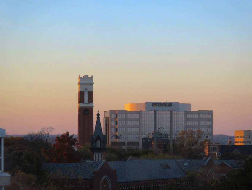 Aerial view of Kirkland Hall. (Photo by Isabella Bautista)
